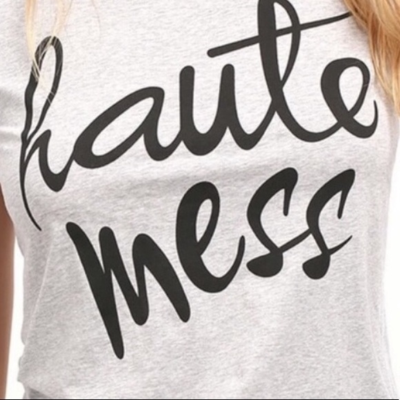 NEW Haute Mess graphic t-shirt - grey  ✨💕 - Picture 3 of 3
